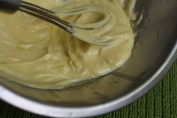 Whisk in the clarified butter.